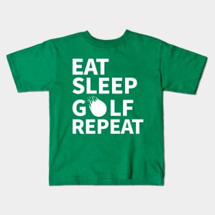 Eat Sleep Golf Repeat Kids T-Shirt